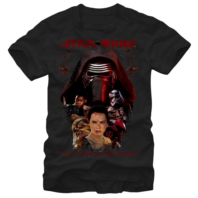 Men's Star Wars The Force Awakens Kylo Ren and Rey T-Shirt, 1 of 5