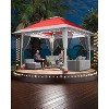 13x13 Pop Up Canopy Tent, Instant Portable Shelter for Outdoor Backyard Parties Heavy Duty Foldable Gazebo with Mosquito Netting with Carrying Bag - 3 of 4