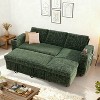 Dyonery 82" Sleeper Sofa Bed, L-Shaped Reclining Couch with Reversible Storage Chaise, Tool-Free Assembly - 3 of 4