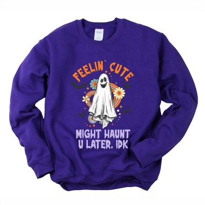 Simply Sage Market Women's Graphic Sweatshirt Might Haunt U Later