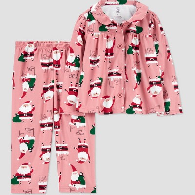 Carter's Just One You® Toddler Girls' Santa Coat Pajama Set - Pink