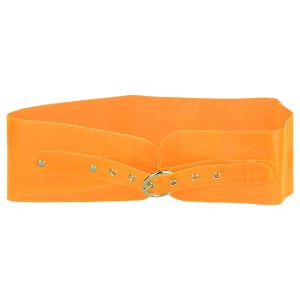 INSPIRE CHIC Women Clear Waist Belts, Wide Transparent Round Buckle PVC Waistband Belt for Dress - 1 of 4