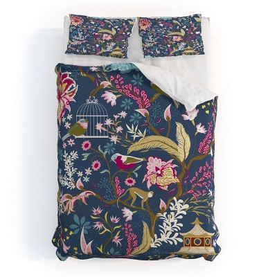 Deny Designs 3pc Full/Queen Sabine Reinhart Chinoiserie Duvet and Sham Set