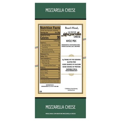 Boar's Head Whole Milk Mozzarella Cheese - 6.5lbs - priced per lb
