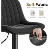 UNISOAR Modern Swivel Bar Stools Set of 2/4,  Counter Height Bar Stools with Adjustable Height Upholstered Bar Chair with Back and Footrest for Bar - 4 of 4