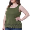 Agnes Orinda Women's Plus Size Swing Lace Flowy Sleeveless Casual Tank Tops - 2 of 4