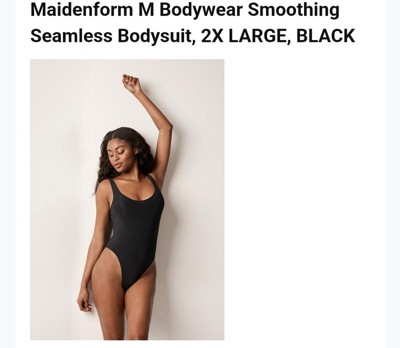 Maidenform M Women's Seamless Smoothing Bodysuit Mst001 - Black
