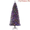 Halloween 6 ft/7.5 ft Christmas Tree, Artificial Pencil Christmas Tree with Sturdy Metal Stand & Realistic Branch Tips - 2 of 4