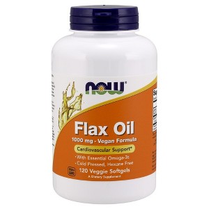 Flax Oil 1,000 mg by Now Foods  -  120 VegGel - 1 of 2