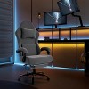 Ergonomic Gaming Chair, Electronic Gaming Chair With Massage Lumbar Support And Foot Pedals, Fabric Computer Chair - 2 of 4