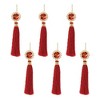 Holiday Jewel Tassle Ornament (Set of 6) - 4 of 4