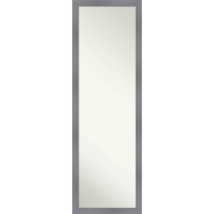 17"x51" Non-Beveled Edwin Wood on The Door Mirror Gray - Amanti Art: Wall-Mountable, Over-the-Door Design - 1 of 4