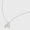 Sterling Silver Angel Wings Pendant Necklace - Silver - 4 of 4