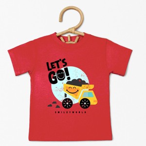 The Juniper Shop SmileyWorld Let's Go Dump Truck Toddler Short Sleeve Tee - 1 of 4
