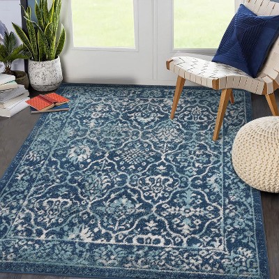 Area Rug Moroccan Trellis Rugs for Living Room Bedroom Soft Boho Farmhouse Rug Stain Resistant Throw Carpet