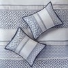 Sapphtopaz 7 Piece Bedding Comforter Sets Luxury Elegant Jacquard Geometric Woven Print and Stripes Designs Reversible Quilt Set - 2 of 4
