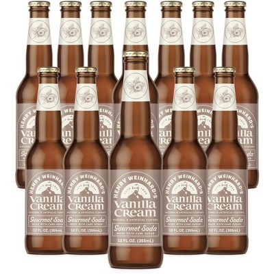 Henry Weinhard's Vanilla Cream Soda 12 Pack | 12oz Glass Bottles | Classic American Flavor | Premium Craft Soda