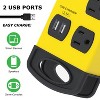 Digital Energy® 8-Outlet Metal Surge Protector Power Strip with 2 USB Ports (6 Ft. cord; Yellow/Black) in Multicolored - 4 of 4