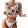 Women's Crochet Knit Flower Top - oneeleven - 3 of 3