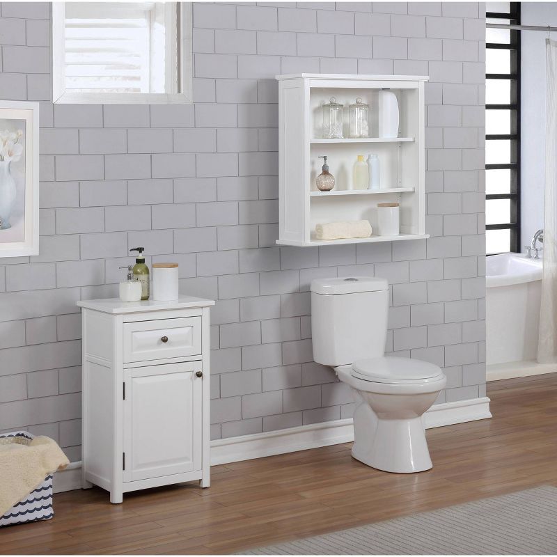 29"x27" Dorset Wall Mounted Bath Storage Cabinet White - Alaterre Furniture, 4 of 8