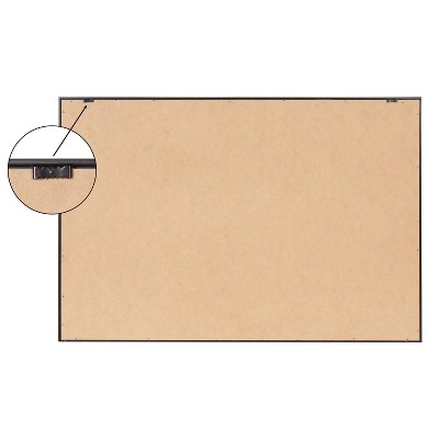 Blue Blooms 36" x 27" Canvas Print with Brown Frame