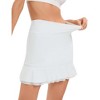 WhizMax Women Athletic Tennis Skirt Pleated Ruffle Hem High Waisted Golf Skirts with Pockets Shorts Running Workout - 4 of 4