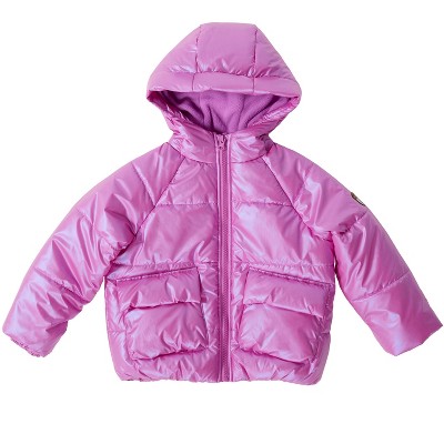BEARPAW - Girl's Metallic Puffer Coat with Hood