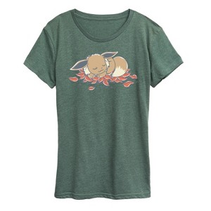 Women's - Pokémon - Sleeping Eevee Short Sleeve Graphic T-Shirt - 1 of 4