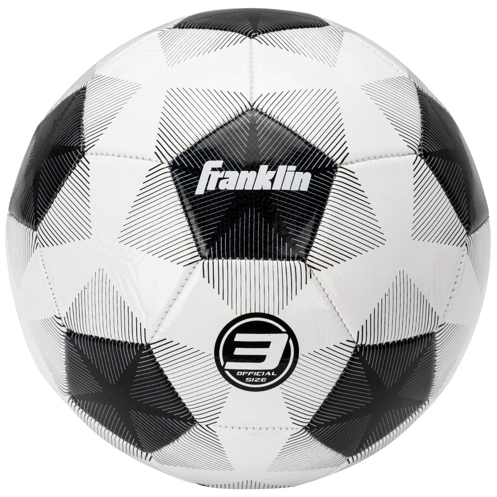 Franklin Sports 2025 Size 3 Bulk Inflated Soccerball - White/Black: PVC Shell, Ages 3-10