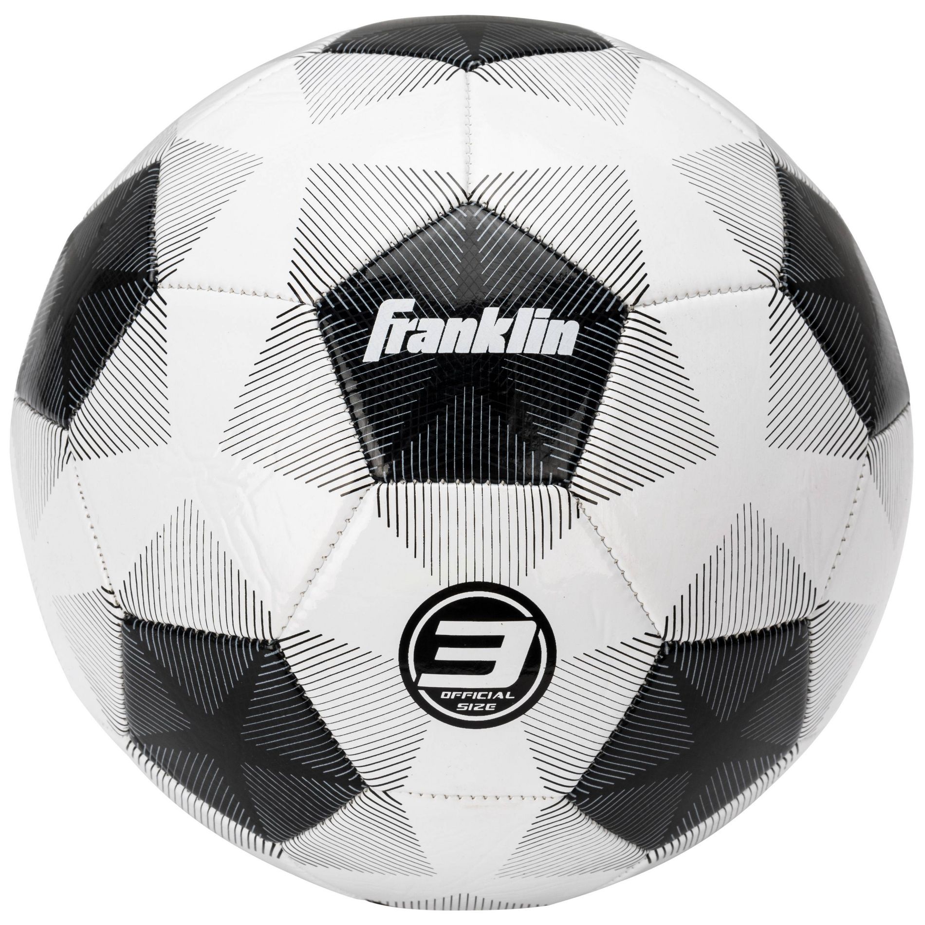 Franklin Sports 2025 Size 3 Bulk Inflated Soccerball - White/Black: Ages 3-10