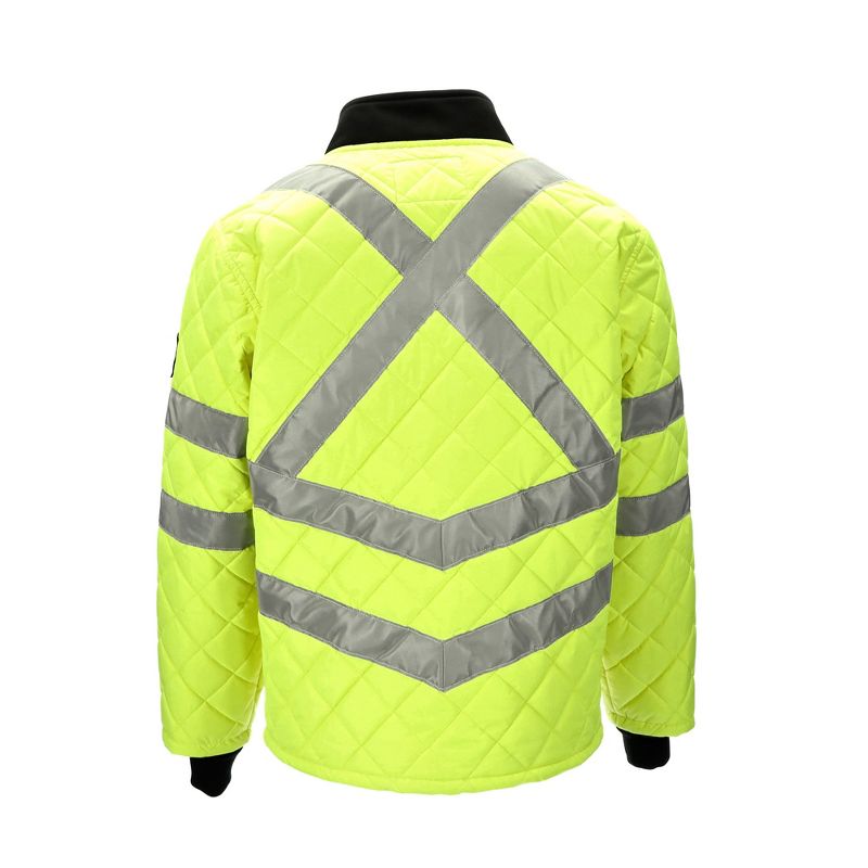 RefrigiWear HiVis Insulated Diamond Quilted Water Repellent Jacket, 4 of 9