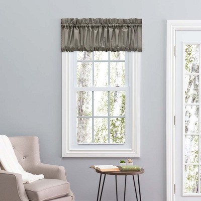 Grey Polyester Cotton Balloon Rod Pocket Valance 60" x 15"