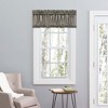 Ellis Stacey 1.5" Rod Pocket High Quality Fabric Solid Color Window Balloon Valance 60"x15" Grey - 2 of 4