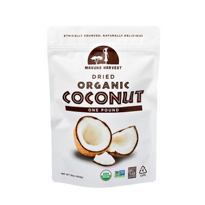 Mavuno Harvest Organic Dried Coconut Fruit Snacks, a Vegan & Gluten Free Healthy Snack with No Preservatives or Added Sugars - 1 LB Bag - 1 of 4
