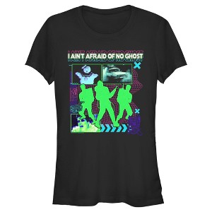 Juniors Womens Ghostbusters Neon I Ain’t Afraid of No Ghost T-Shirt - 1 of 4