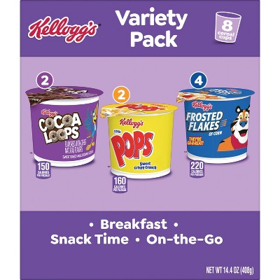 Kellogg's Variety Pack Breakfast Cereal Cups - 14.4oz/8ct