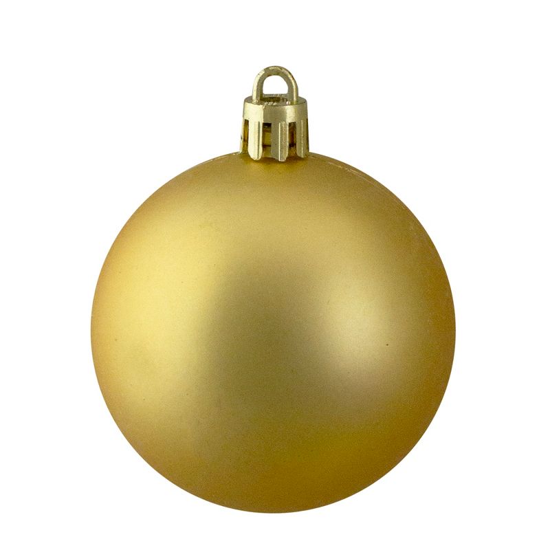 Northlight 24ct Shatterproof 2-Finish Christmas Ball Ornament Set 2.5” - Purple/Gold, 5 of 9