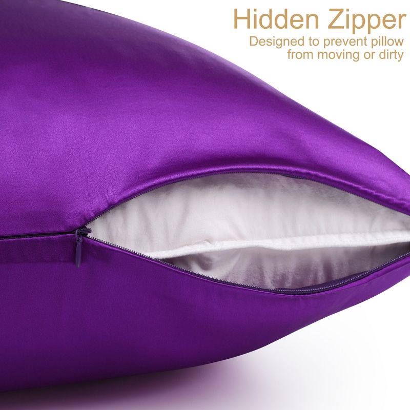 1 Pc 100% Mulberry Silk Fabric Pillow Case - PiccoCasa, 5 of 8