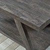 Vynxaria Gray Hardwood Veneer Side Table 24"Wx22"Dx23"H, Under-Shelf Storage, Wide-Angled Legs, 1.77" Thick Top - 3 of 4