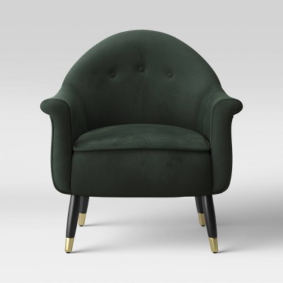 target green velvet chair