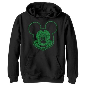 Boy's Disney Mickey Mouse Clover Big Smile Pull Over Hoodie - 1 of 4