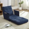 Mjkone Muti-Functional Folding Single Sofa Bed Floor Sofa Bed,Lazy Sofa with Pillows,6 Position Adjustable Backrest - 2 of 4