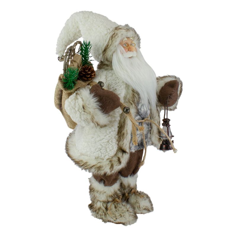 Northlight 12" Snow Lodge Santa Christmas Figure with Lantern, 3 of 6