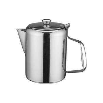 Winco Short Spout Beverage Server / Coffee Pot, Stainless Steel