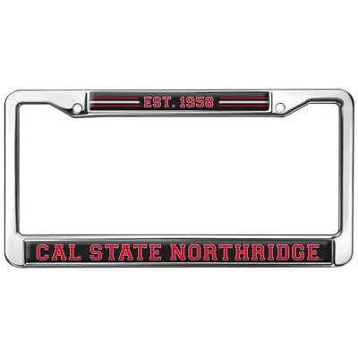 Cal State Northridge School Logo Full Size Standard License Plate Metal Frame