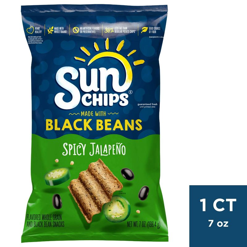 SunChips Black Bean Spicy Jalapeno - 7oz, 1 of 11
