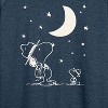Women's - Peanuts - Star Gazing Lightweight French Terry Wide Neck Long Sleeve Shirt - 2 of 4