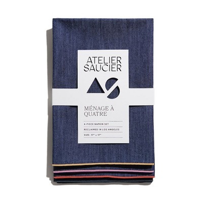 Atelier Saucier Colored Napkins, Set of 4