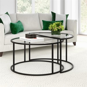 Black Bronze Nested Coffee Table Set - Henn&Hart - 1 of 4