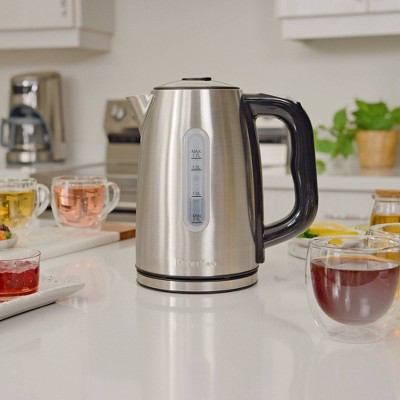 Kenmore 1.7L Stainless Steel Cordless Electric Kettle with Digital Controls